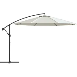 vidaXL Freiarm-Sonnenschirm 3,5 m Sandweiß