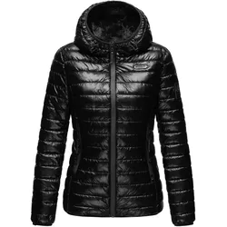 MARIKOO Damen Winterjacke Steppjacke mit kuschlig weichem Teddyfell Jaylaa