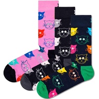 Happy Socks Herren Geschenkbox Socken Mixed Cat Mehrfarbig, 3er Pack
