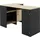 Gami Eckschreibtisch Liverpool Kiefer naturbelassen / Schwarz