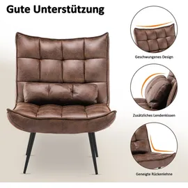 MCombo Relaxsessel 4778/79 Mikrofaser 0 x 0 x 0 cm Braun mit Kissen