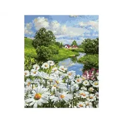 Margeritenwiese Malen nach Zahlen