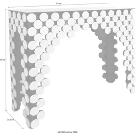 SalesFever Designer Konsole Konsolentisch 111x35,5x92 cm silber