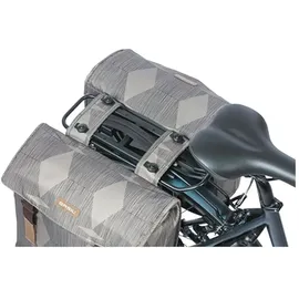 Basil Elegance Mik Doppelte Fahrradtasche grau/taupe