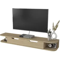 [en.casa] TV-Lowboard hängend Karjali 150x30x19 cm Eicheoptik