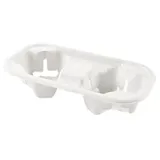NATUREStar Becherhalter Double für 2 Becher 11 cm x 22 cm x 4 cm 50 St. Weiß