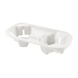NATUREStar Becherhalter Double für 2 Becher 11 cm x 22 cm x 4 cm 50 St. Weiß