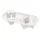 NATUREStar Becherhalter Double für 2 Becher 11 cm x 22 cm x 4 cm 50 St. Weiß