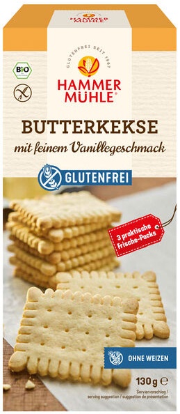 Hammermühle Butterkeks mit feinem Vanillegeschmack bio