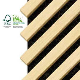 Akustikpaneel Herringbone Eiche Hellbraun 2 St. 275 x 52 x 1,8 cm