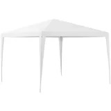 casa.pro Partyzelt, Weiß, Kunststoff, Metall, 300x255x300 cm, Sonnen- & Sichtschutz, Pavillons & Pergolas