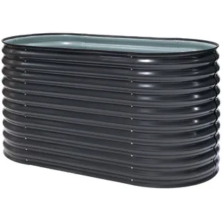 Westmann Metall Hochbeet Grow Faster silber 160 x 80 x 82 cm anthrazit