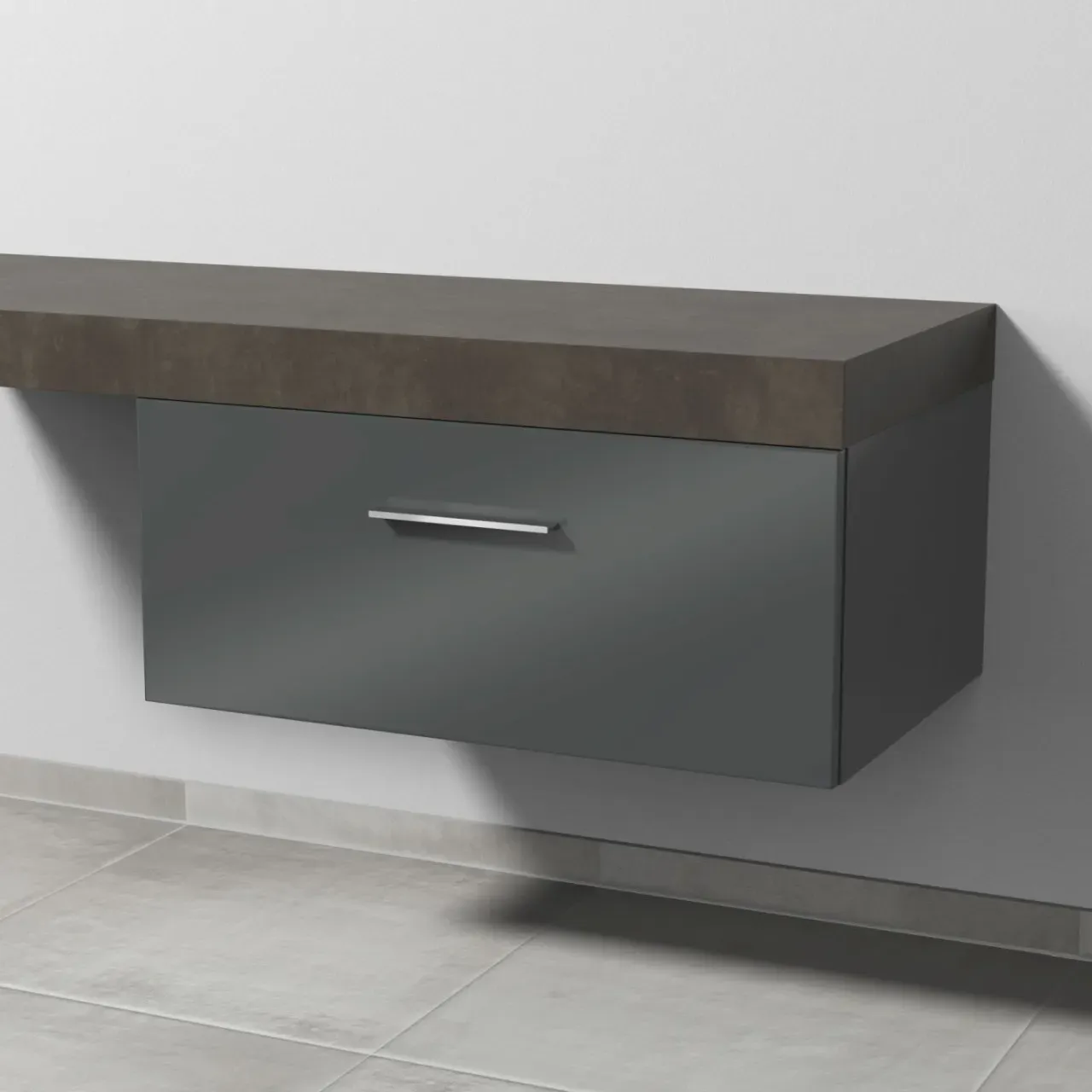 Sanipa Anbau-/Solitärschrank mit Auszug 2morrow (G2235) 340x800x520, G223579 G223579