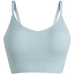 bonprix Feel Comfort Seamless Bustier gerippt, blau, S, Rippware
