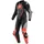 Dainese Audax D-Zip perforierte 1-Teiler Motorrad Lederkombi, schwarz/anthrazit/rot, 52