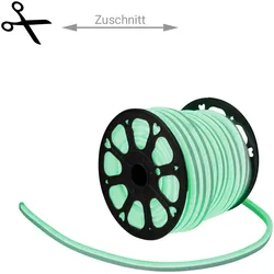 LED Lichtschlauch NEON FLEX 230V Slim - GRÜN - 100cm Zuschnitt - Anfertigung nac...