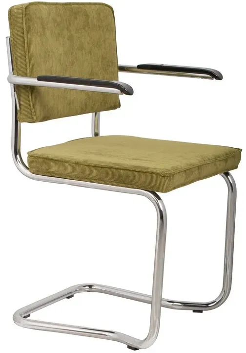 2er-Set Zuiver Freischwinger Ridge Rib Klink Stoff Green