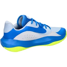 Under Armour Herren Basketballschuhe Lockdown 7 Low, leichter Basketball Schuh, robuste Sportschuhe für Outdoor- und Hallensport, atmungsaktive Turnschuhe,Blue Calm / Blue Atlantis / High Vis Yellow,43
