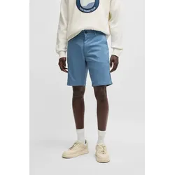 Chinoshorts BOSS ORANGE "Chino-slim-Shorts", Herren, Gr. 38, N-Gr, blau (open blau462), Web, Obermaterial: 97% Baumwolle, 3% Elasthan, unifarben, casual, slim fit, Hosen