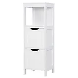 Yaheetech Badschrank Badkommode 30 x 89 cm Weiß