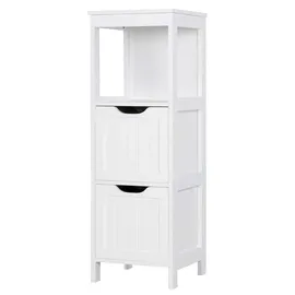 Yaheetech Badschrank Badkommode 30 x 89 cm Weiß