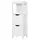 Yaheetech Badschrank Badkommode 30 x 89 cm Weiß