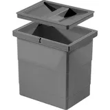 kuekom Einbaumülleimer 6,5 l Dunkelgrau