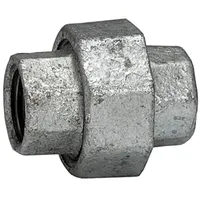 Riegler Verschraubung 330, IG/IG, Rp/Rp 1/4, schw. Temperguss feuerverz.