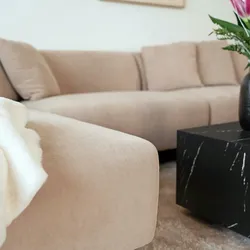 Home Deluxe GmbH HOME DELUXE Ecksofa TORINO - Farbe: Beige, Ausführung: Links - 344 x 74 x 178 cm I Samtsofa, Sofa, Wohnlandschaft
