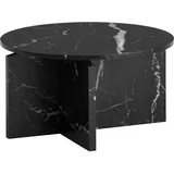 Wohnling Couchtisch Schwarz MDF rund 60 x 33 cm