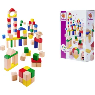Eichhorn Holzbausteine natur, bunt (75 Teile)