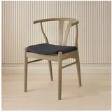 Hammel Furniture Stuhl Freja, Esszimmerstuhl, Wohnzimmerstuhl, Massivholz, gepolsterte Sitzfläche, versch. Farbvarianten grau