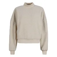 URBAN CLASSICS Ladies Sherpa Crewneck" in beige Größe 3XL,