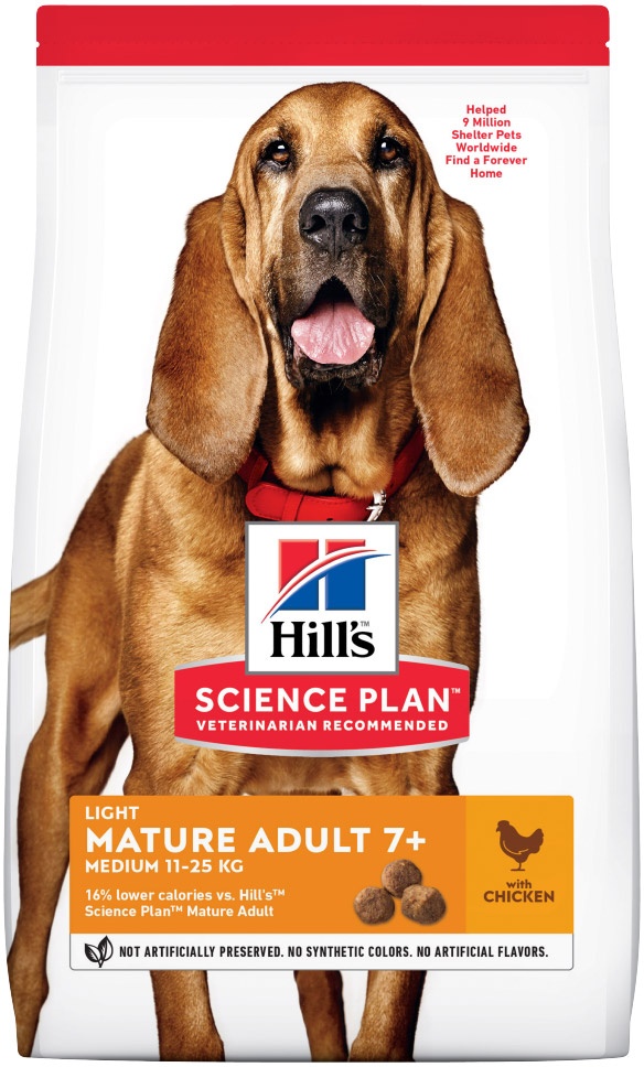 Hill's Science Plan Mature Adult 7+ Medium Light mit Huhn - 2,5 kg
