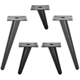 Prima-Online Möbelfuß Metallfüße schräg Schrankfuß Sofafuß H: 10-23cm Schwarz oder Gold schwarz 10 cm