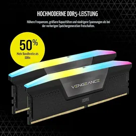 Corsair 32GB (2x16GB) CORSAIR VENGEANCE RGB DDR5-5200 RAM CL40 Arbeitsspeicher Kit