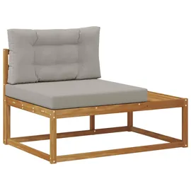 vidaXL Outdoor Endsofa Natur 115 x 83 x 73 cm Massivholz grau