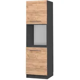 Vicco Herdumbauschrank Fame-Line 60 x 60 x 206,8 cm Grau