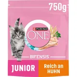 Purina ONE Purina ONE Nestlé PURINA ONE BIFENSIS JUNIOR 1–12 Katzenfutter Kitten trocken, reich an Huhn, 6er Pack (6 x 750g)