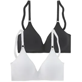 PETITE FLEUR Bralette-BH Damen schwarz+weiß Gr.70B