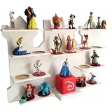 Moliland Sammlervitrine Fächer Setzkasten Holz Sammelbox für Disney-Audiofiguren, Regal für Kinderzimmer, Dekoration für Kinderzimmer, Hängeregal für Zubehör und Spielzeug