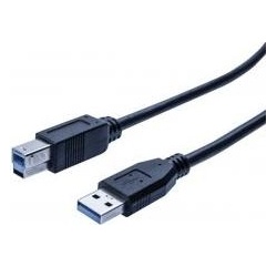 Exertis Connect USB 3.0 Kabel, USB 3.0 St. A / USB 3.0 St. B, schwarz, 0,5 m Unterstützt Transferraten bis USB Super (0.50 m), USB Kabel