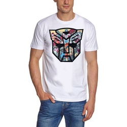 Transformers Print-Shirt TRANSFORMERS T-Shirt weiß Autobot Shield S M XL XXL XL