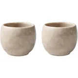 Villeroy & Boch like. by Villeroy & Boch Eierbecher Perlemor Home 2tlg. Premium Porcelain Beige Sand