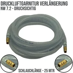 13 mm PVC Druck Press Luft Kompressor Schlauch Verlängerung Stecker-> Stecker PN...