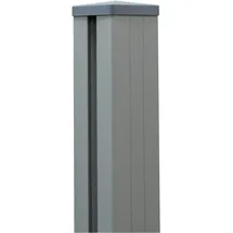 GROJA Zaunpfosten 9 x 9 x 190 cm Silbergrau/Aluminium