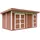 TIMBELA Gartenhaus 2,79 x 5,30 m Dunkelrot