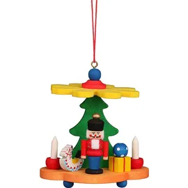 Christian Ulbricht GmbH Christian Ulbricht Erzgebirge Baumbehang Pyramide mit Nussknacker - 7,5 cm