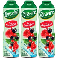 Teisseire Getränke-Sirup Grenadine 600ml - Intensiv im Geschmack (3er Pack)