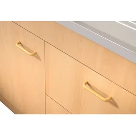 kochstation Spülenschrank KS-Elster 100 x 60 x 85 cm Braun